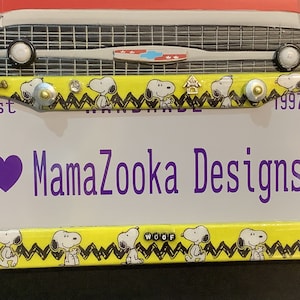 Snoopy Classic 3D License Plate Frame by MamaZooka Designs