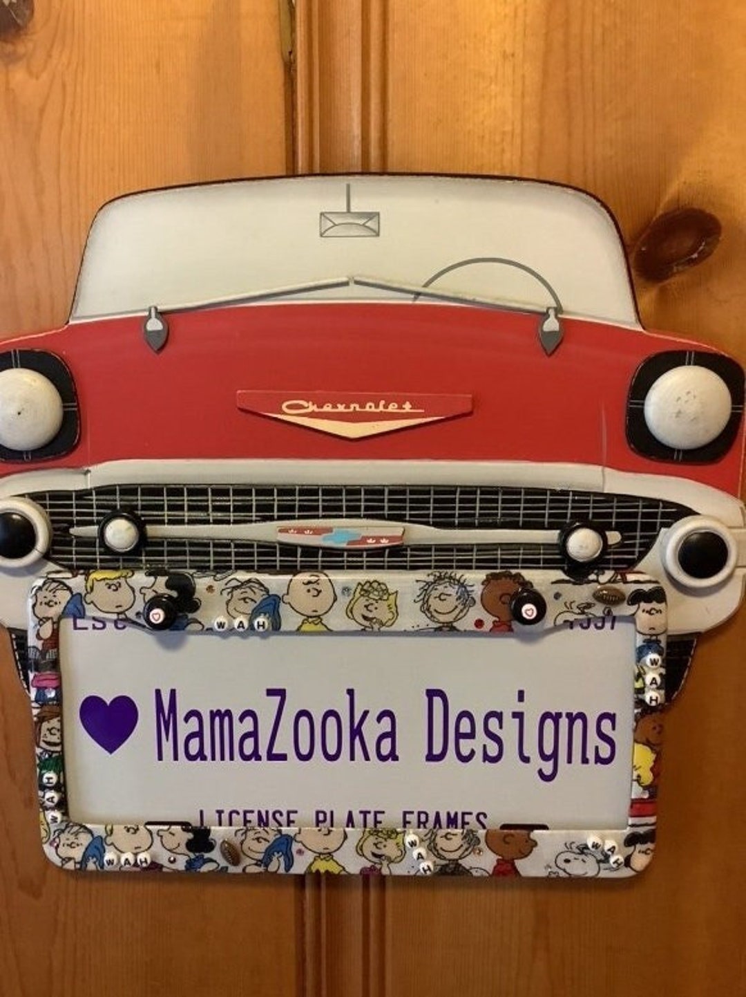 Peanuts License Plate Frame by Mamazooka Designs Etsy