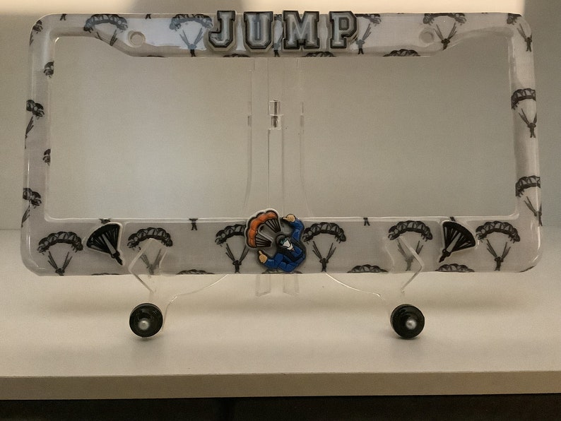 Skydiving Frame Handmade Parachute Skydiving 3D License Plate Frame by Mamazooka ...