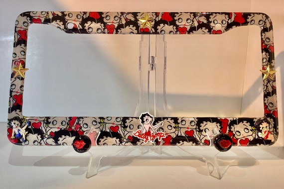 Handmade Many Betty Boop 3D License Plate Frame by Mamazooka