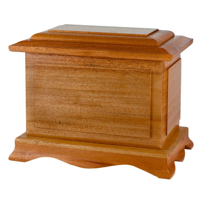 Mahogany Cambridge Wood Cremation Urn image 1