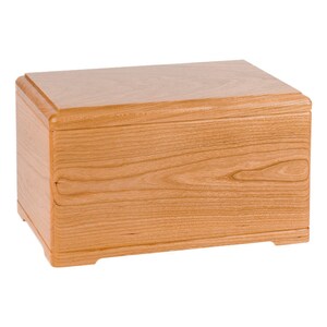 Natural Cherry Designer Wood Cremation Urn