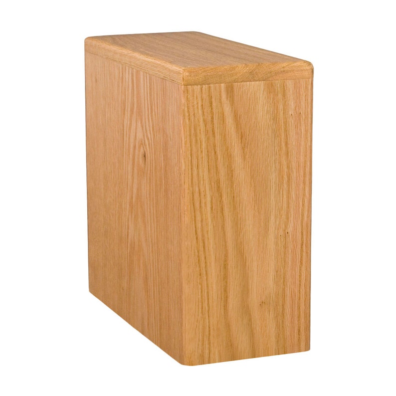 Oak Bookshelf Wood Cremation Urn Bild 1