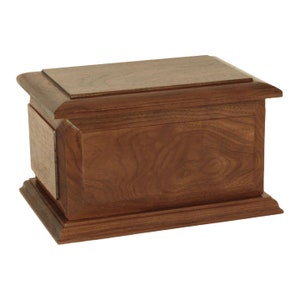 Boston Walnut Wood Cremation Urn