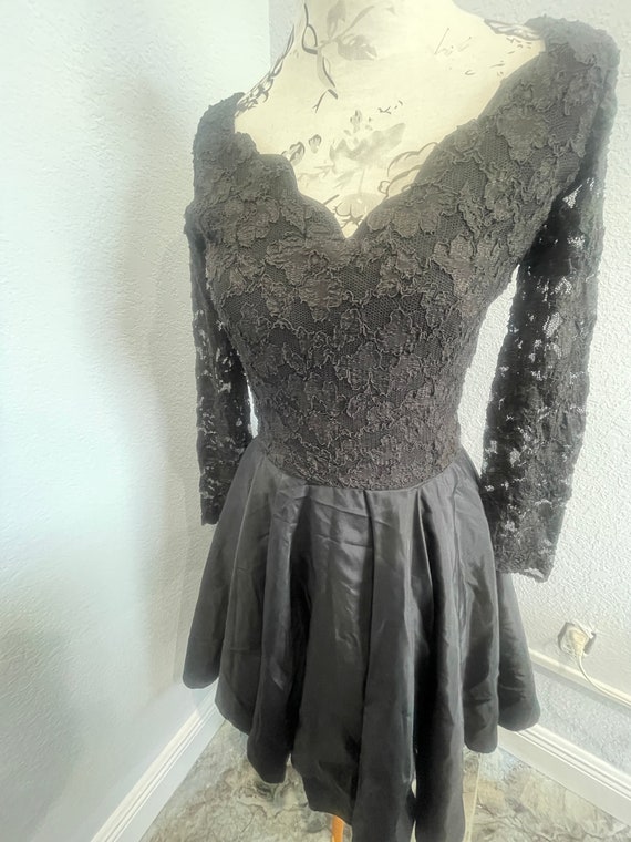 Black lace vintage dress - image 1