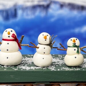 Handmade Custom Christmas Snowman Winter Holiday Family Set of 4 Perfect Gift image 7