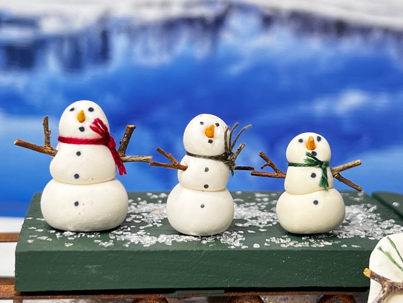 Handmade Custom Christmas Snowman Winter Holiday Family Set of 4 Perfect Gift image 7