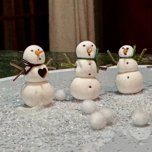 Handmade Custom Christmas Snowman Winter Holiday Family Set of 4 Perfect Gift image 10