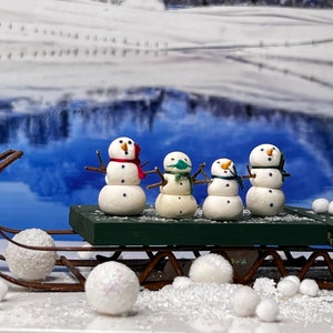 Handmade Custom Christmas Snowman Winter Holiday Family Set of 4 Perfect Gift image 2