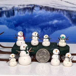 Handmade Custom Christmas Snowman Winter Holiday Family Set of 4 Perfect Gift image 1