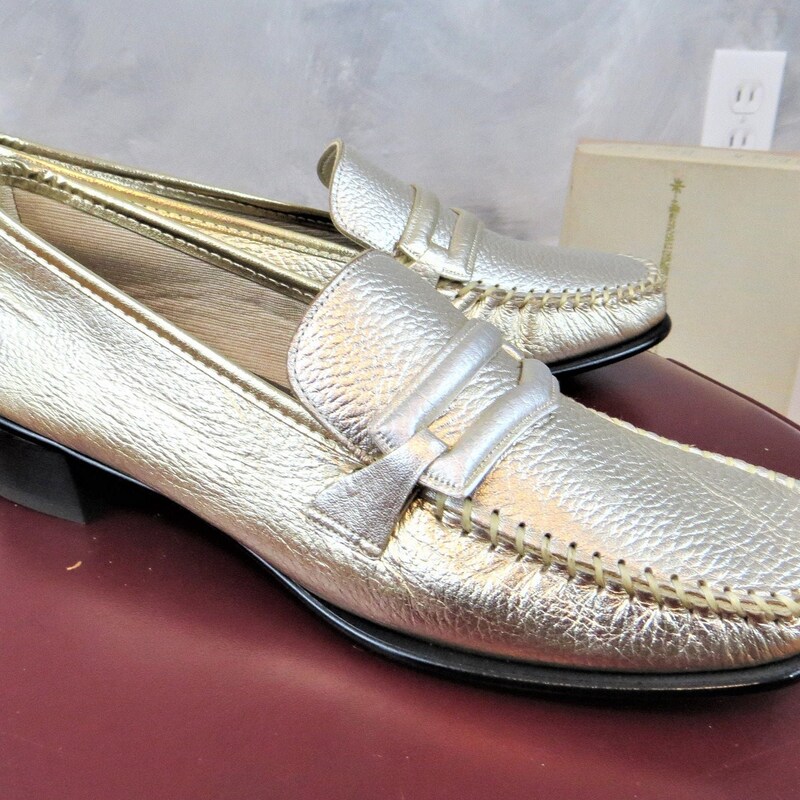 metallic leather shoes
