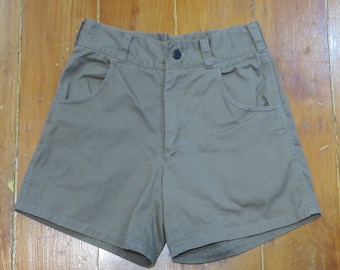 Vintage High-Waisted Khaki Shorts Waist 26" Size 2-4