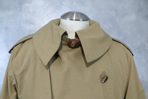 Vintage 80's Men's Khaki Raincoat European Made D… - image 2