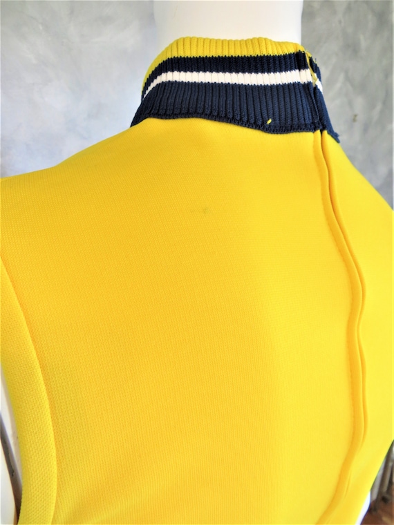 60s Knit Dress Mod Proper Preppy with Pleated Ski… - image 10