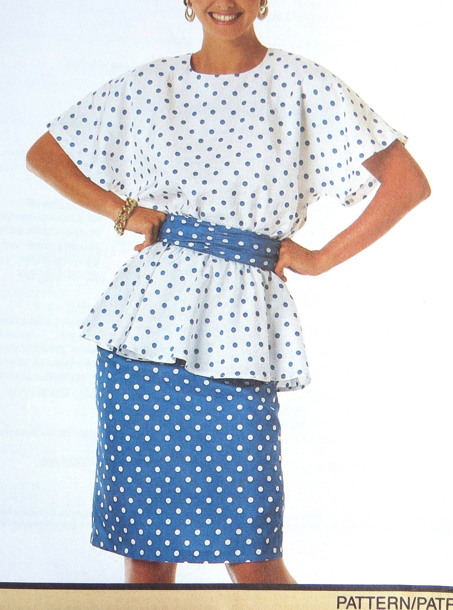 80s-peplum-2-piece-dress-sewing-pattern-simplicity-super-etsy