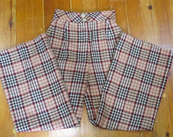 Vintage 70s Bobbie Brooks Plaid Pants - Etsy
