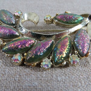 Vintage Big & Blingy Color Shifting Statement Jewelry Brooch or Pin * Gift for Her