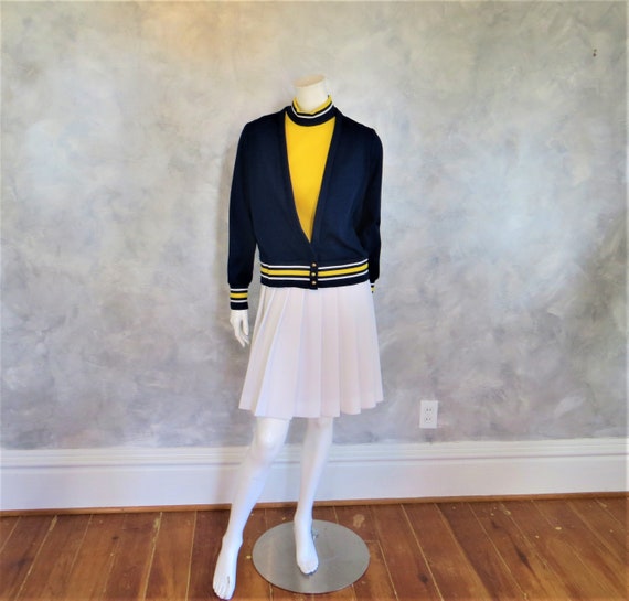 70's Dress/Vintage Versatile Knit Collegiate Style