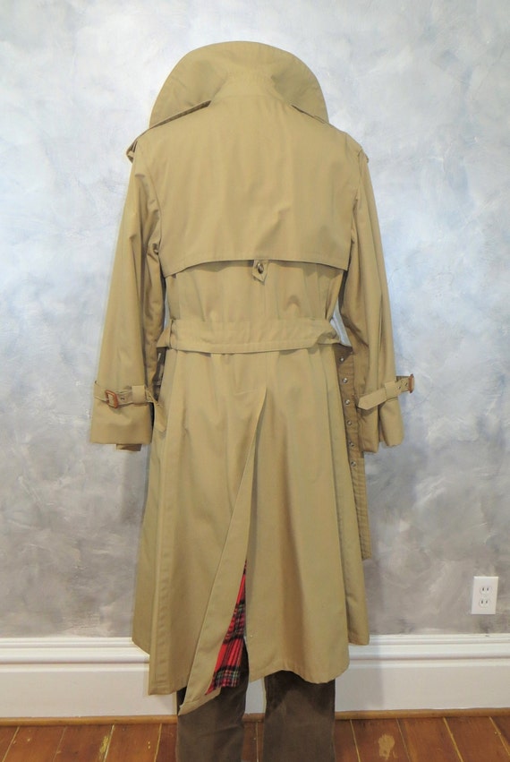 Vintage 80's Men's Khaki Raincoat European Made D… - image 8