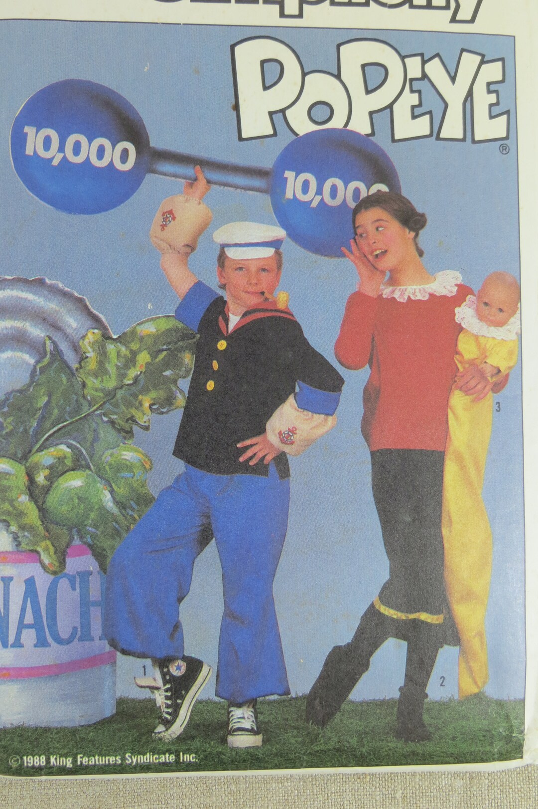 80s Halloween Costume Popeye Olive Oil Sweet Pea Simplicity Etsy