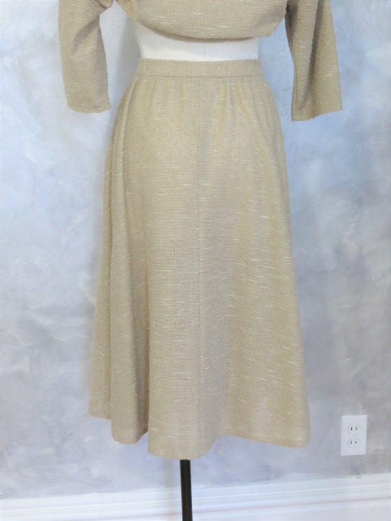 80's Cowl Neck Set * Shirt & Skirt Size XL * Wint… - image 3