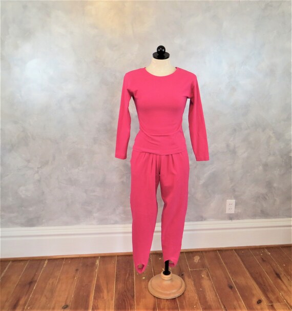 Vintage 90's Stirrup Pants Set * High Waisted Pin… - image 9