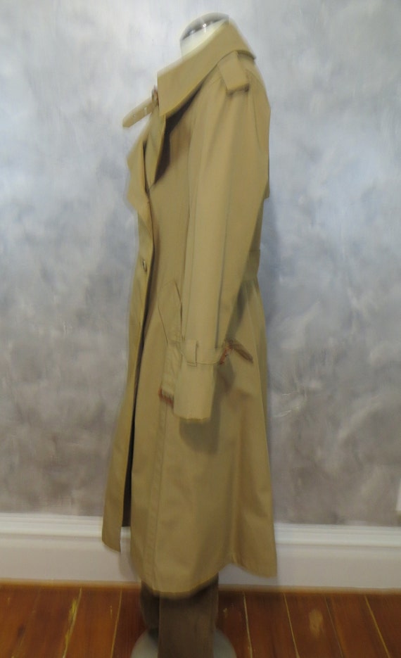 Vintage 80's Men's Khaki Raincoat European Made D… - image 7