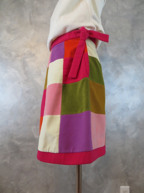 Vintage 70's Patchwork Miniskirt/Winter weight ski