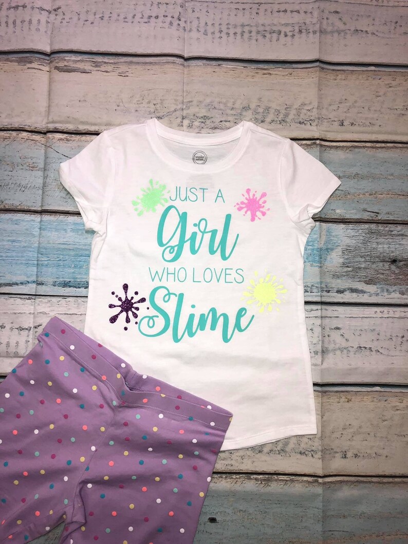 Just A Girl Who Loves Slime Girls Shirt