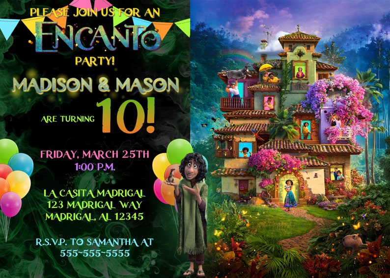 Encanto Birthday Invitation Digital File Etsy