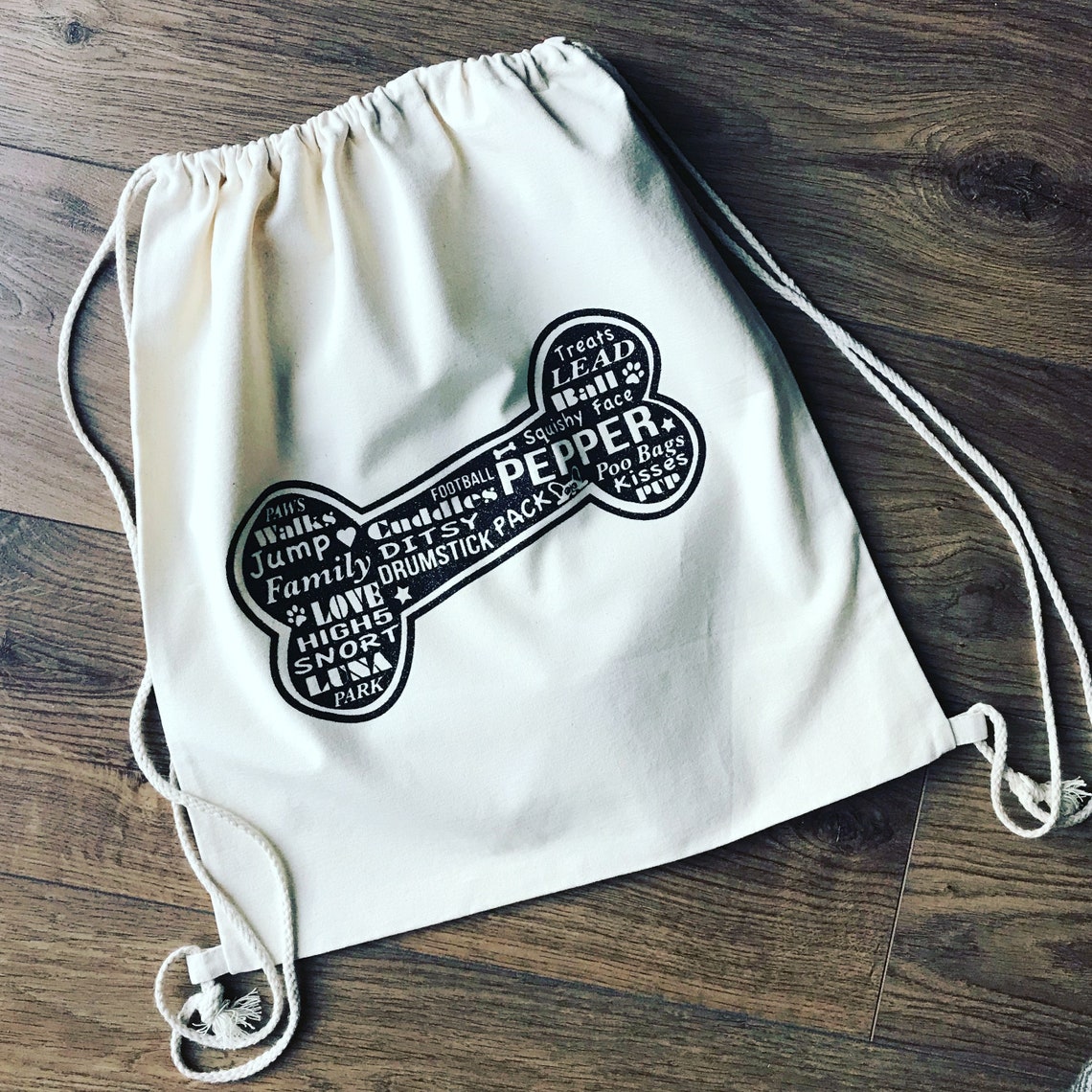 Personalised Dog Tote Bag Dog Travel Bag Dog Bag Pet Name Etsy
