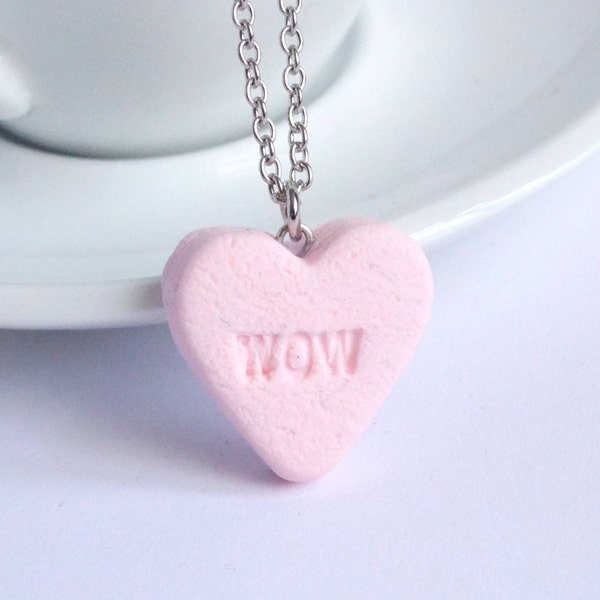 Candy Heart Necklace Etsy