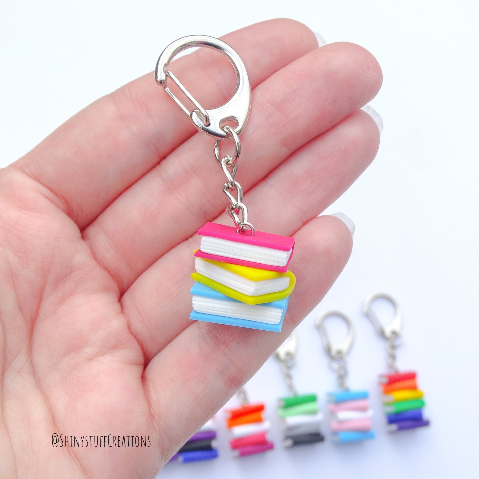 Subtle Pansexual Pan Pride Flag Keychain Stacked Books LGBTQ - Etsy