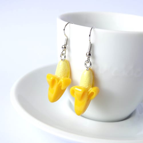 Silly Yellow Lemon Earrings Dangle Fruit Kawaii Charms Summer - Etsy