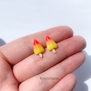 Miniature rocket 'raketje' popsicle stud earrings summer earrings food funny earrings earstuds post earrings sterling silver