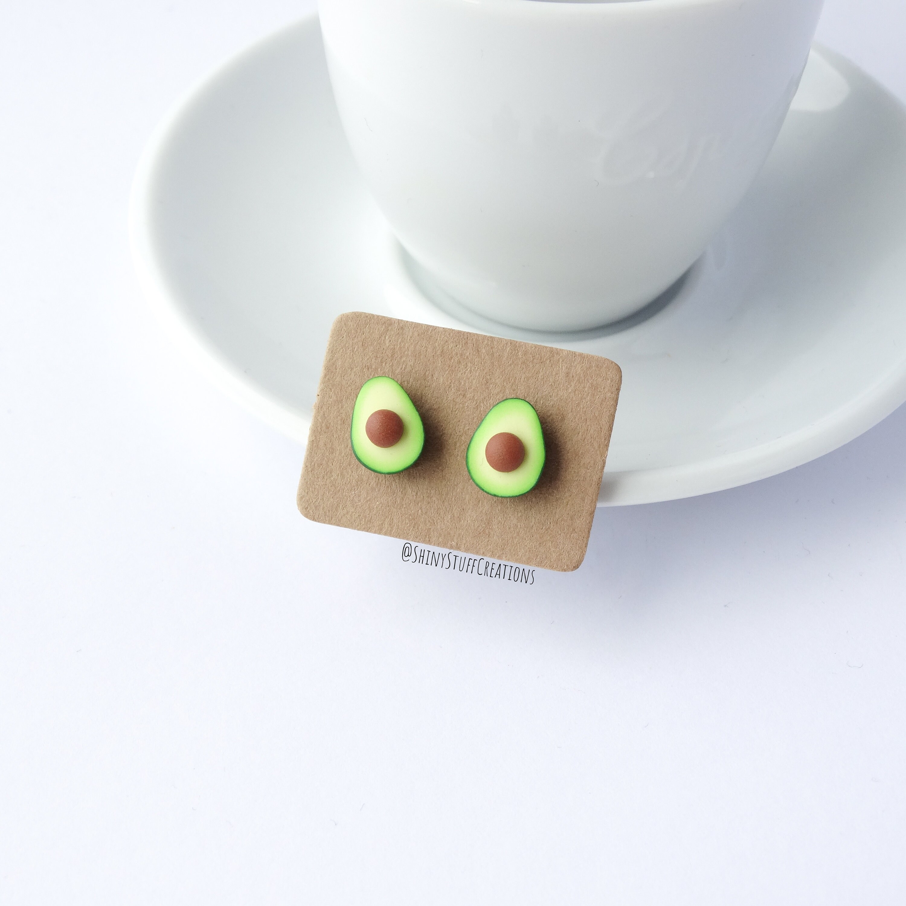 Green Miniature Avocado Ear Studs Stud Earrings Pair Healthy - Etsy UK