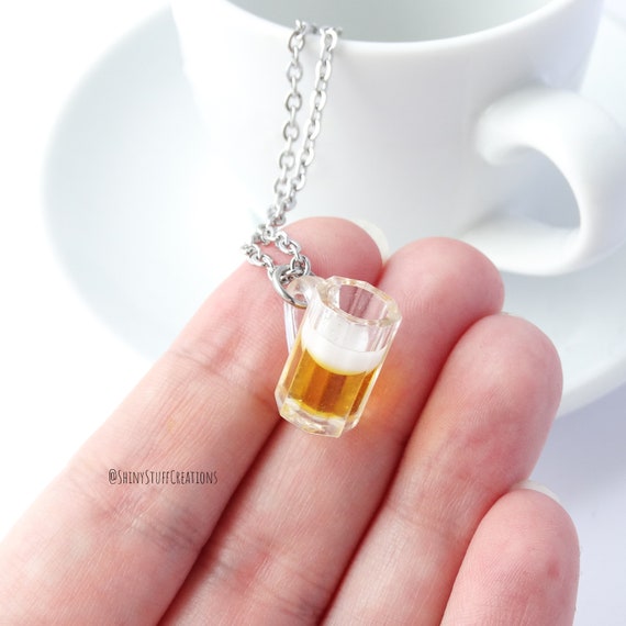 Collar de la taza de cerveza divertida pequeña - Etsy España