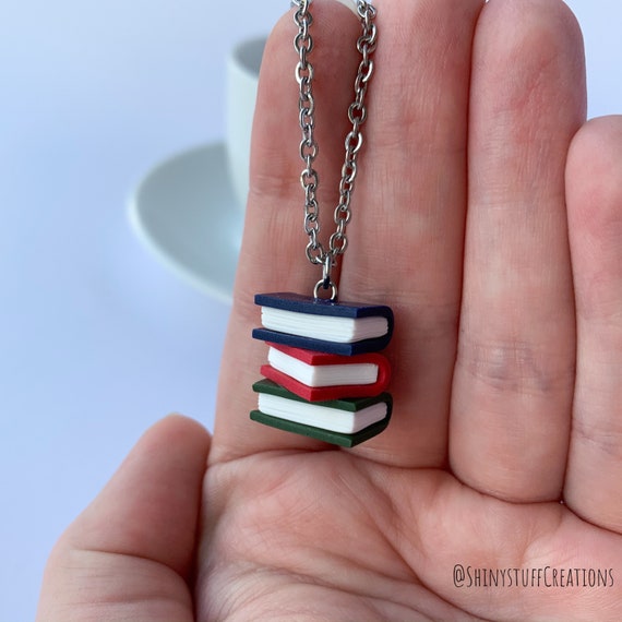 Miniature Book Charms  Book jewelry, Miniature books, Book necklace