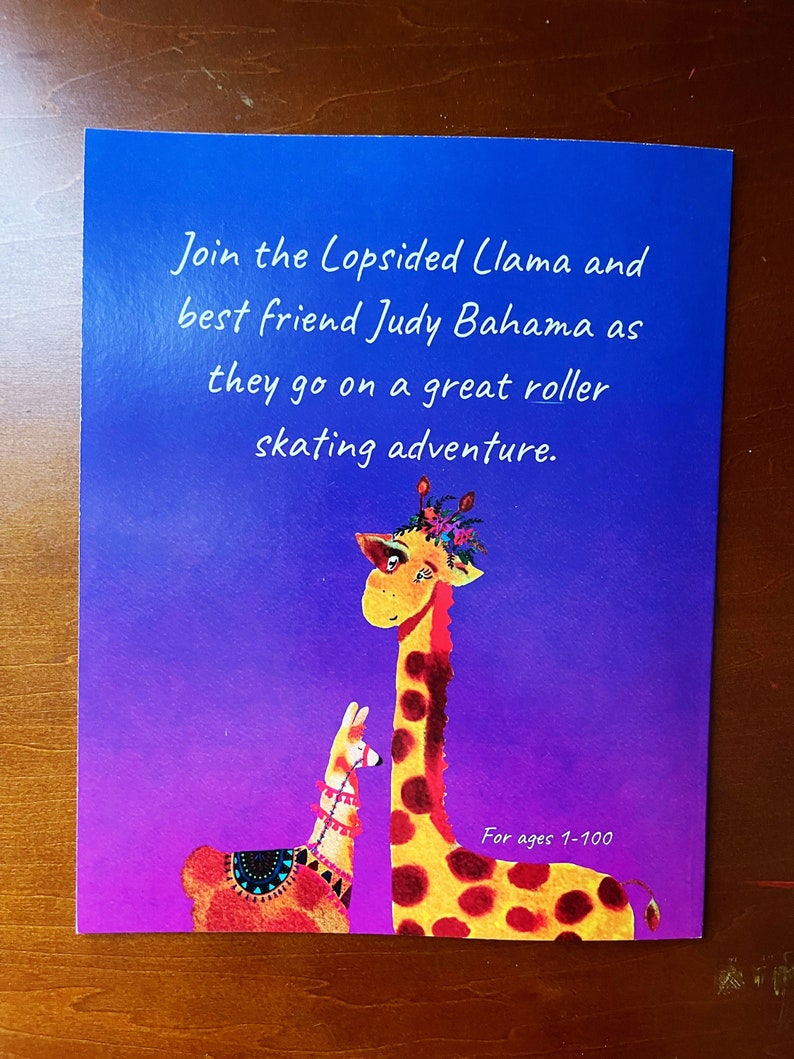 The Lopsided Llama Book. Childrens book. 8x12. By: Lydia Cassels and Illustrations by Jenn Dienno image 2