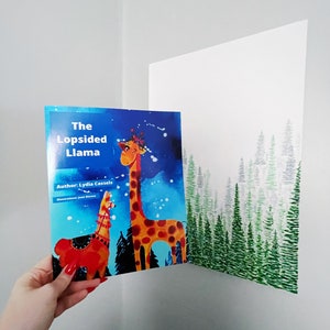 The Lopsided Llama Book. Childrens book. 8x12. By: Lydia Cassels and Illustrations by Jenn Dienno image 3