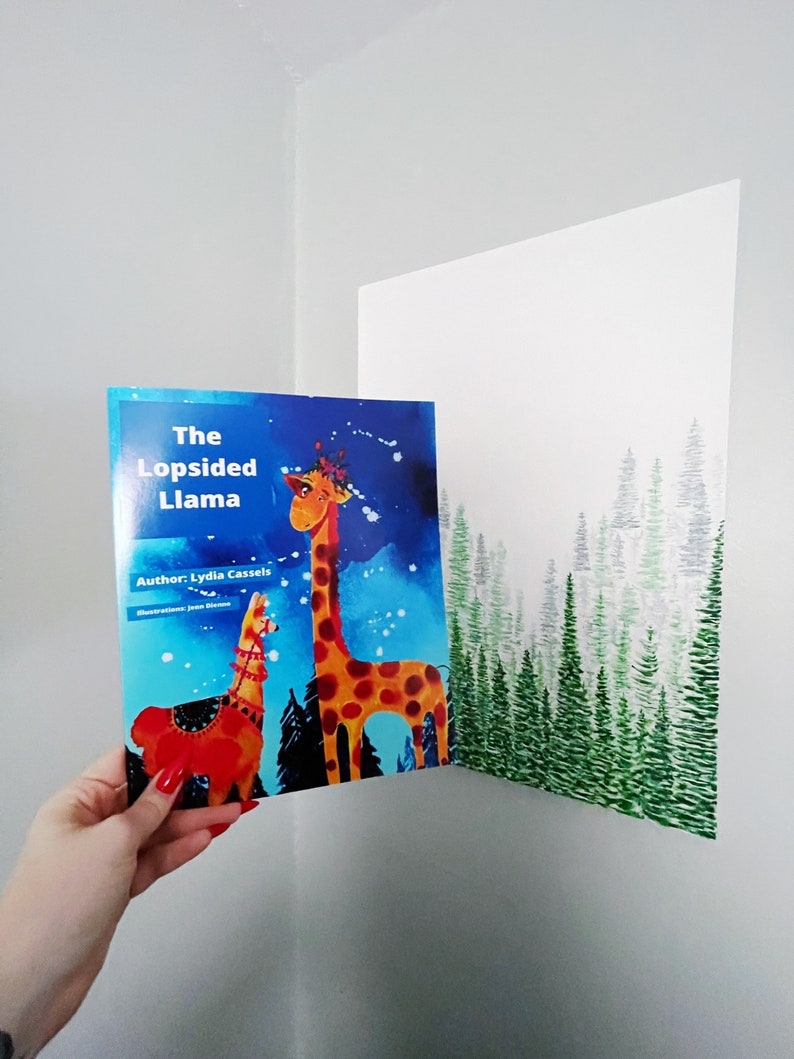 The Lopsided Llama Book. Childrens book. 8x12. By: Lydia Cassels and Illustrations by Jenn Dienno image 3