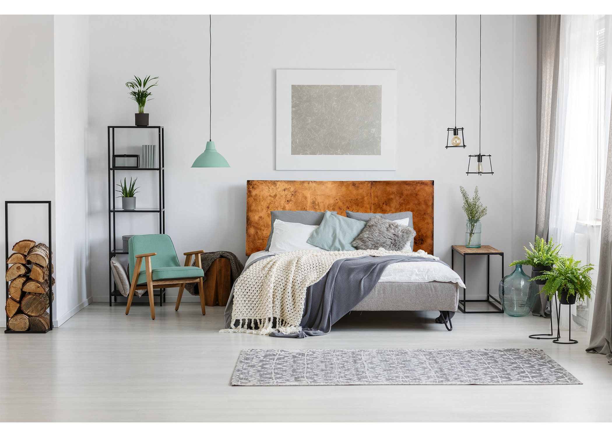 Copper 2024 headboard queen