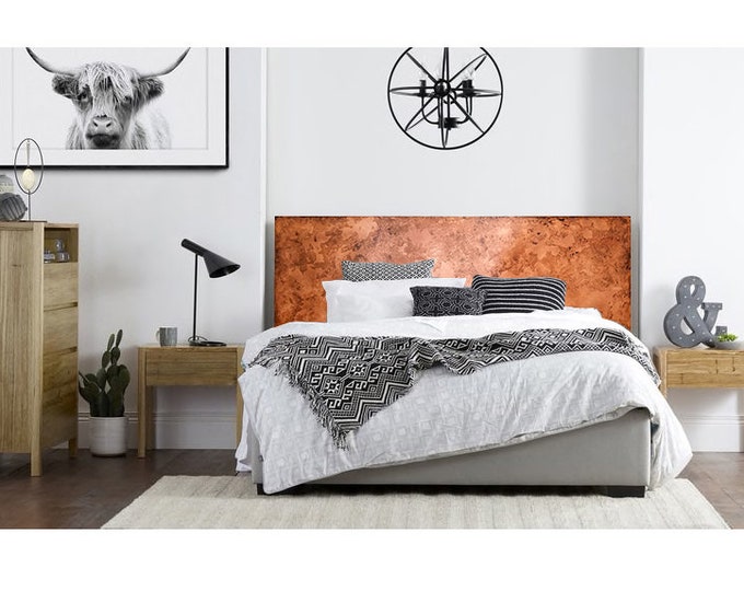 Aged Copper Headboard King Size Headboard Contemporary Etsy