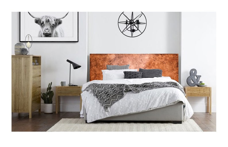 Aged Copper Headboard King Size Headboard Contemporary Etsy