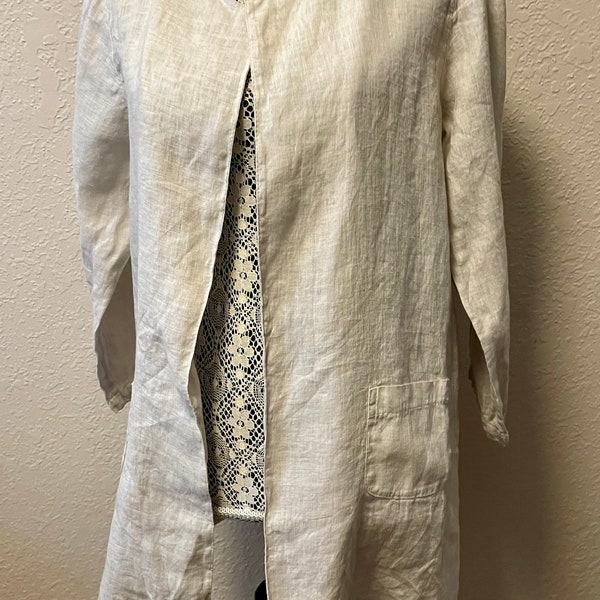 Women’s 100% Linen Light Jacket Made In Italy Size M