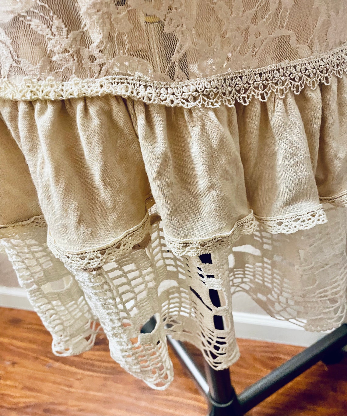 Upcycled Lace Vest Double Ruffle Vintage Doilies Handmade Unique - Etsy