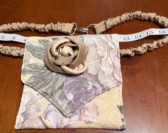 Boho Floral Waist Pocket Running Shopping Festivals Walking Cell Phone Holder Hands Free Small Belt Pocket Handmade Unique