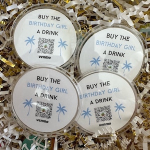 21st Birthday Venmo QR Pins, Venmo QR Buttons
