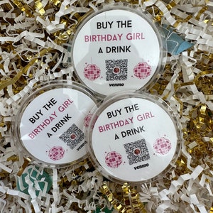 Venmo QR Buttons for Birthdays and Bachelorette Parties