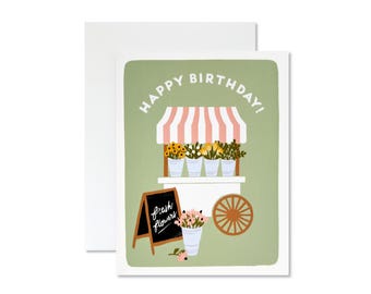 Birthday Flower Cart